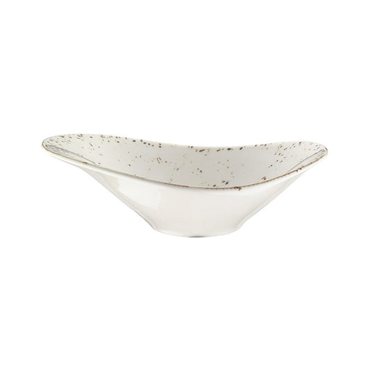 Grain 11" x 7.5" x h:3.5" 25 oz. Oval Decorated Vitrified Bowl