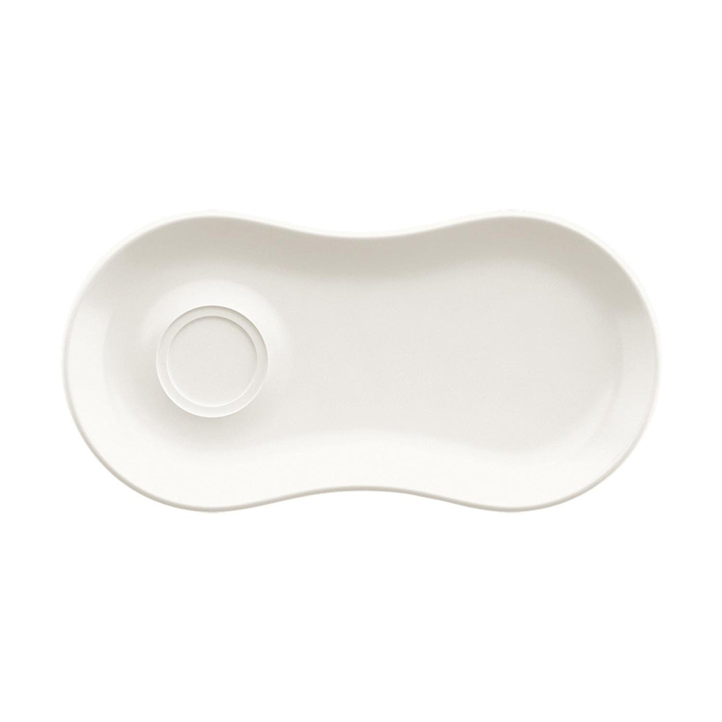 Gourmet 10" x 4.75" Oval Warm White Vitrified Saucer