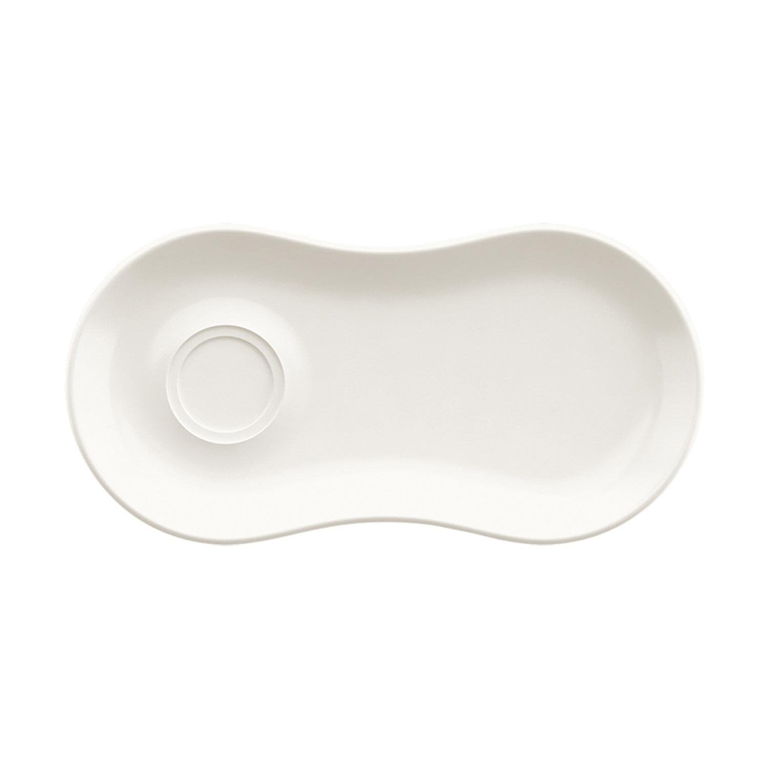 Gourmet 10" x 4.75" Oval Warm White Vitrified Saucer