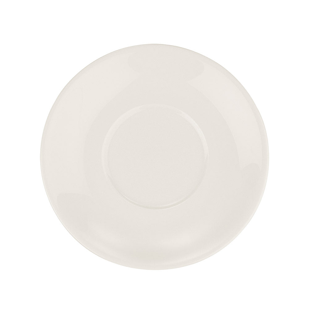 Porcelain Gourmet dia.6.75" Round Warm White Porcelain Saucer - Case Pack: 12