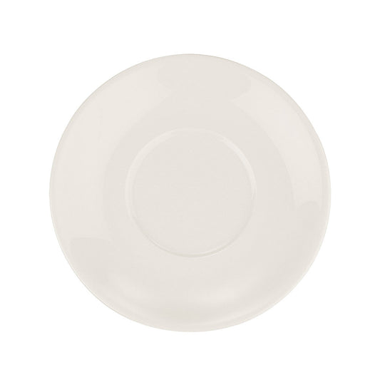 Porcelain Gourmet dia.6.75" Round Warm White Porcelain Saucer - Case Pack: 12