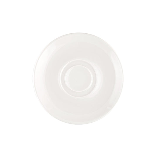 Porcelain Gourmet dia.7.5" Round Warm White Porcelain Saucer - Case Pack: 12