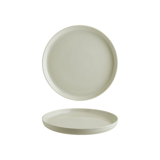 Turgla Vitrified Ground dia.9.75" Round Cream Vitrified Plate - Case Pack: 6