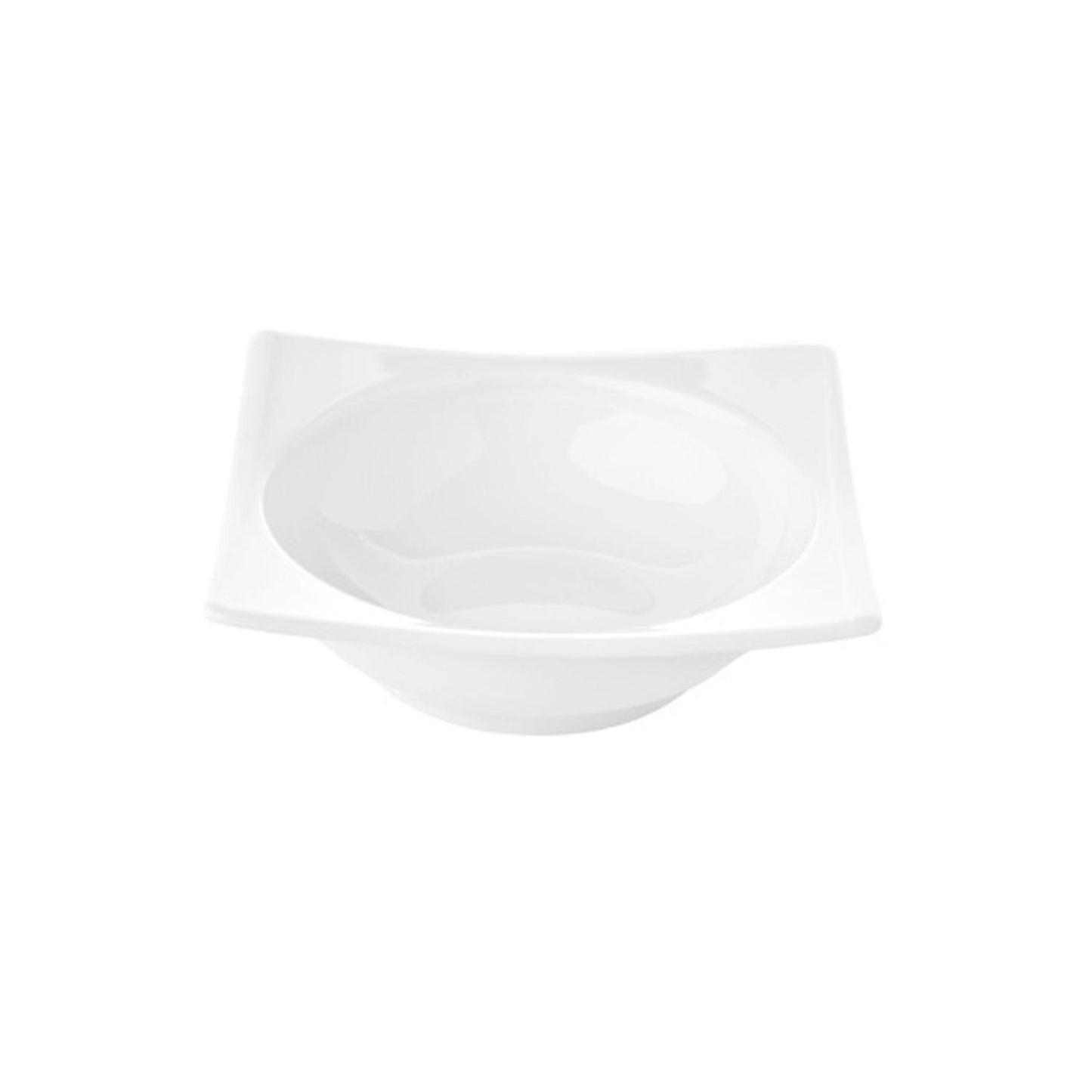 Porcelain Hong Kong 6" x 6" x h:2" 1 oz. Square White Porcelain Bowl - Case Pack:12