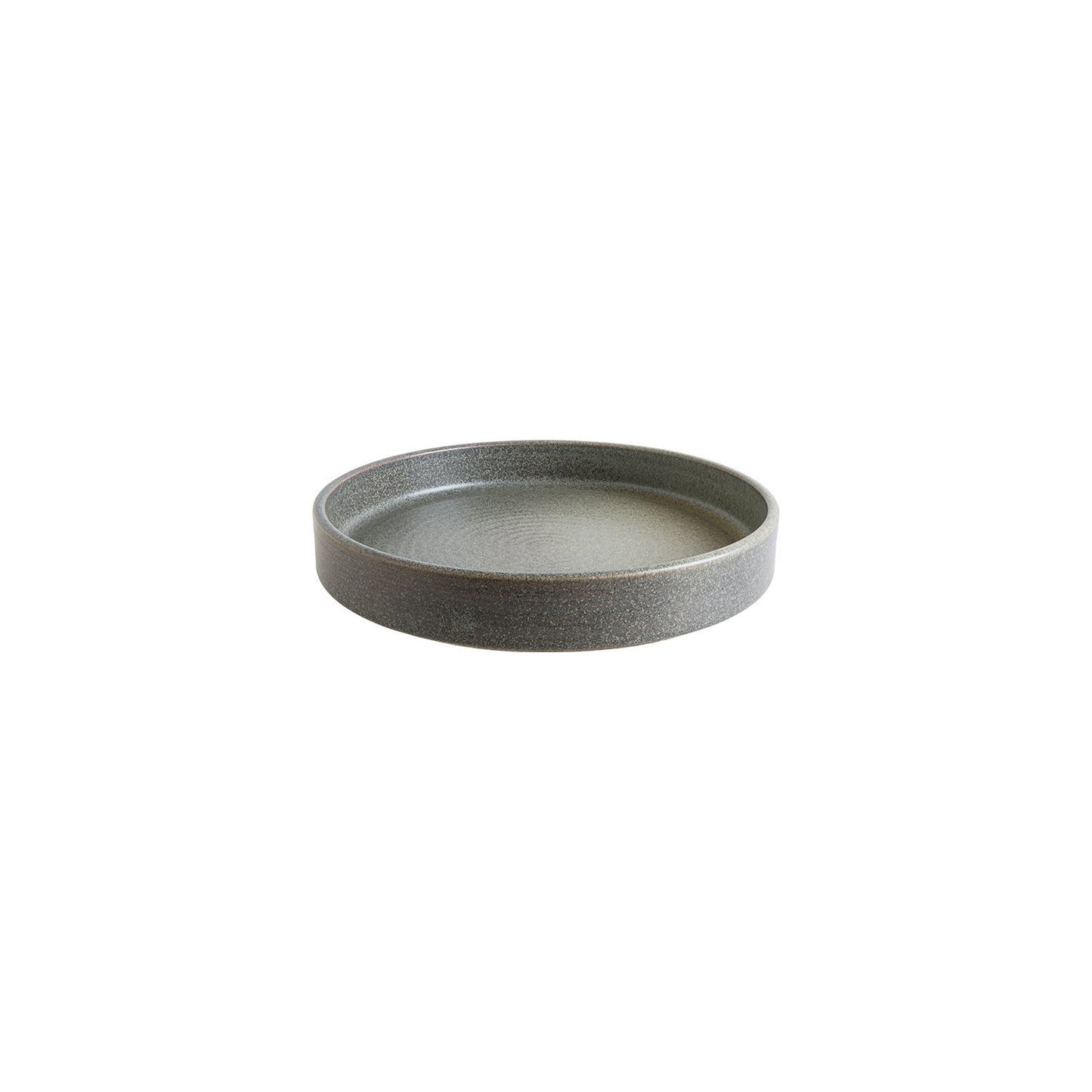 Turgla Vitrified Hornfels dia.9" h:1.5" 29 oz. Round Gray Vitrified Deep Plate - Case Pack: 6