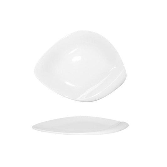 Porcelain Hawaii 9.25" x 7" Oval White Porcelain Plate - Case Pack:12