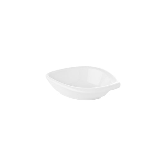 Porcelain Hawaii 9.5" x 7.5" x h:1.5" 14 oz. Oval White Porcelain Deep Plate - Case Pack:12