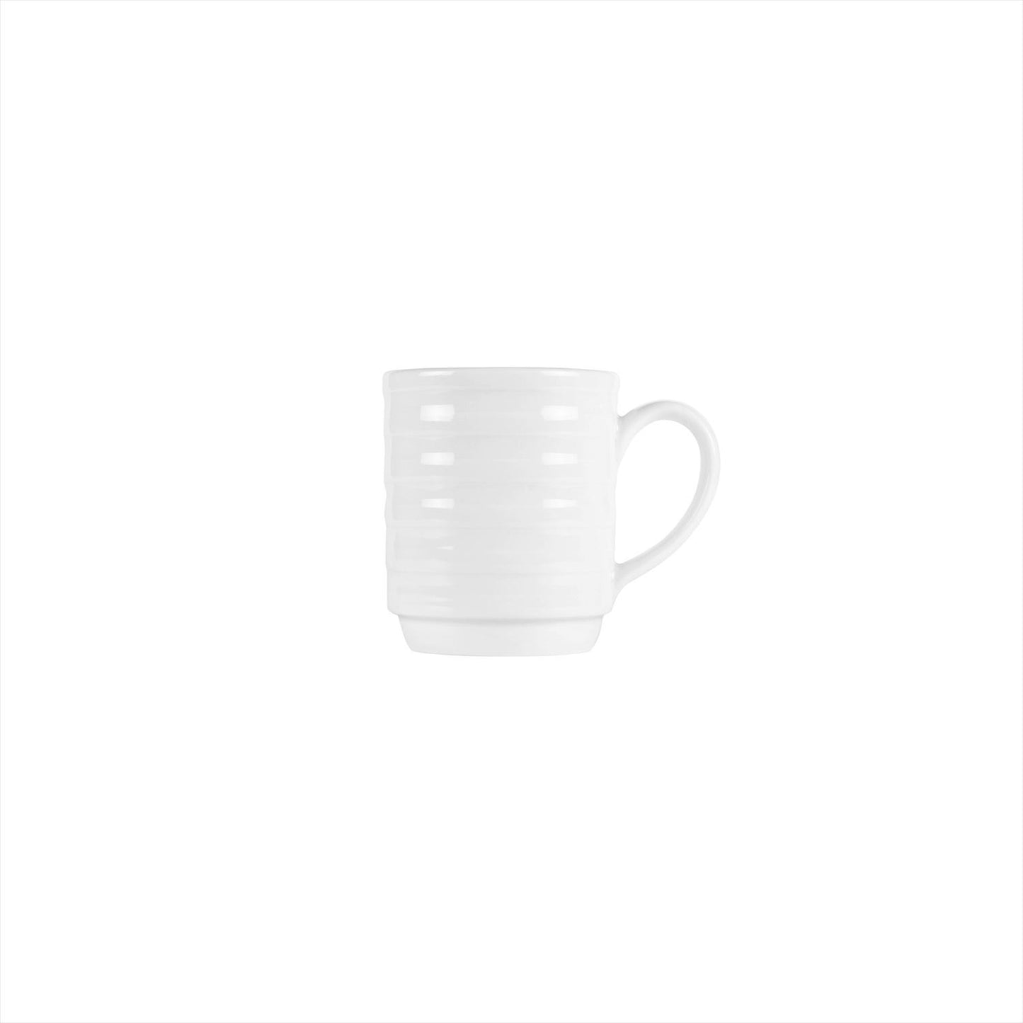 Porcelain Lizbon dia.3" h:3.5" 10 oz. Round White Porcelain Mug - Case Pack:12