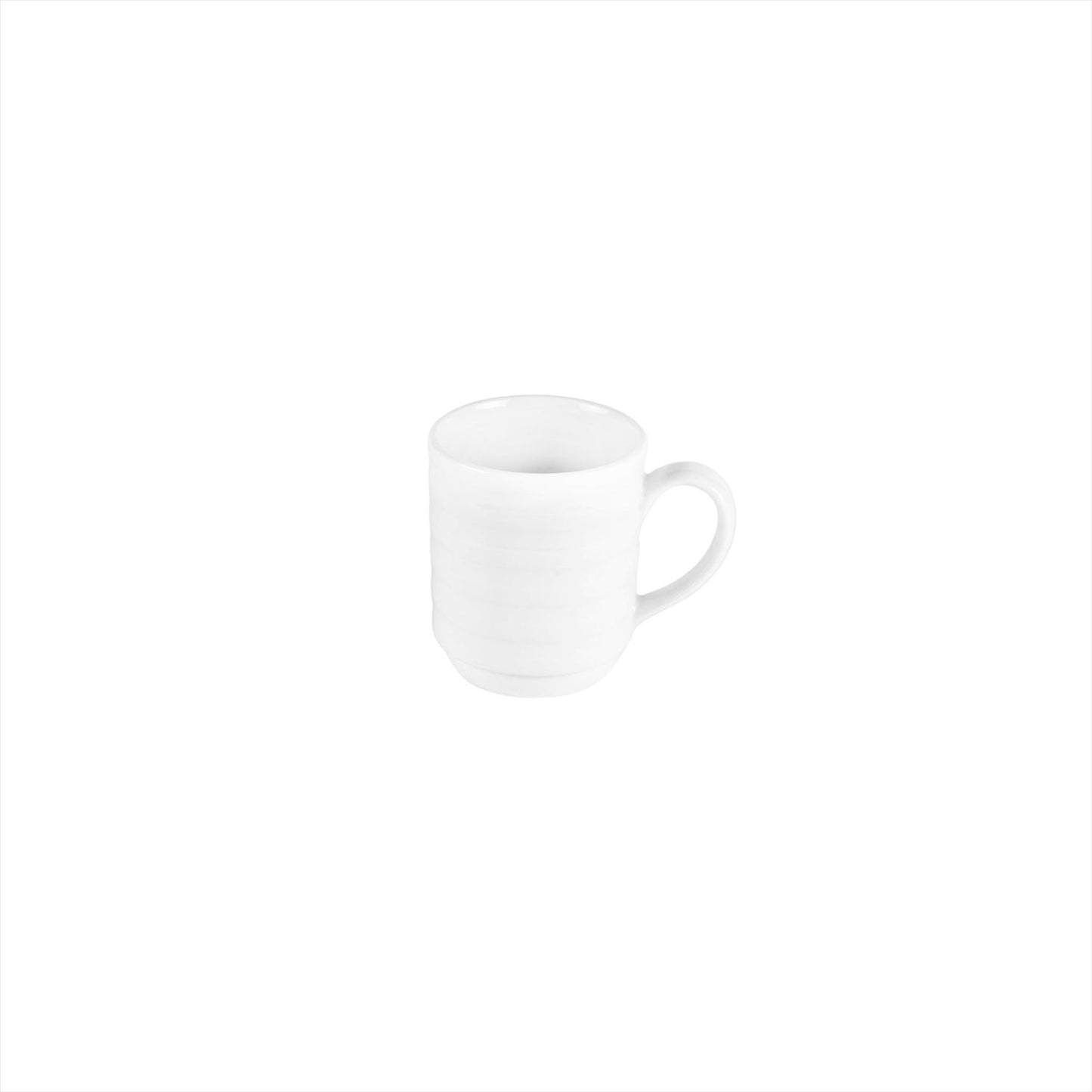 Porcelain Lizbon dia.3" h:3.5" 10 oz. Round White Porcelain Mug - Case Pack:12