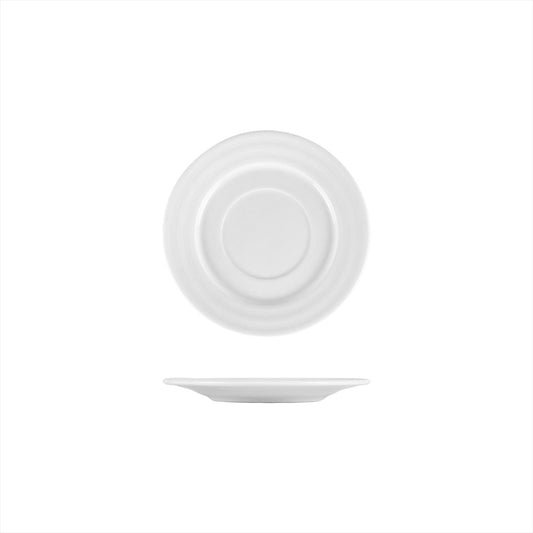 Porcelain Lizbon dia.7" Round White Porcelain Saucer - Case Pack:12