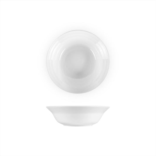 Porcelain Lizbon dia.7.25" h:2.25" 24 oz. Round White Porcelain Bowl - Case Pack:12