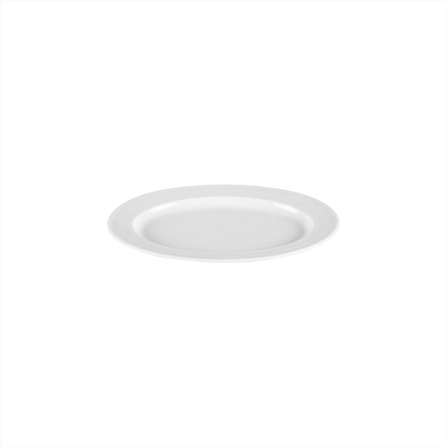 Porcelain Lizbon 9.5" x 6.75" x h:1" Oval White Porcelain Platter - Case Pack:6