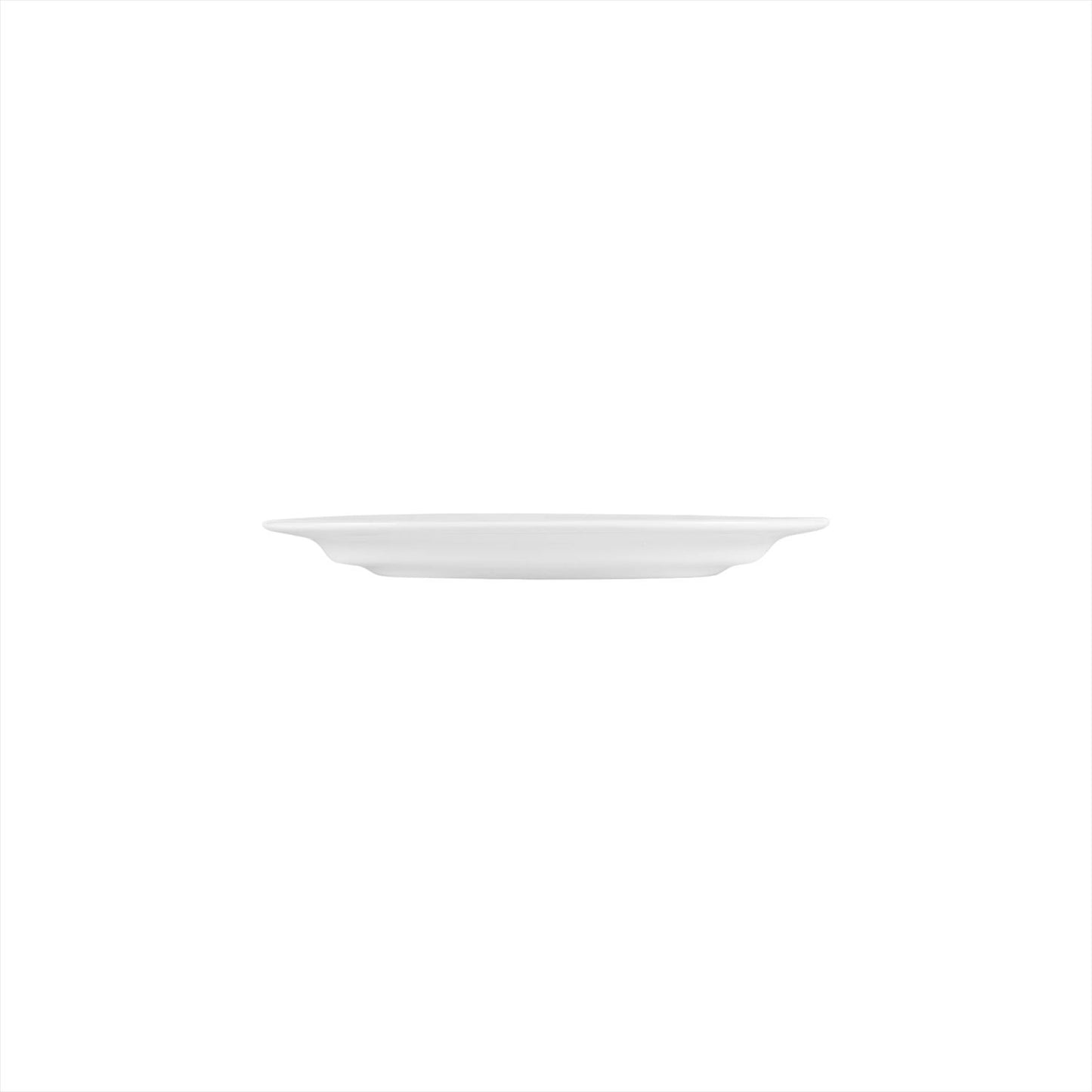 Porcelain Lizbon 9.5" x 6.75" x h:1" Oval White Porcelain Platter - Case Pack:6