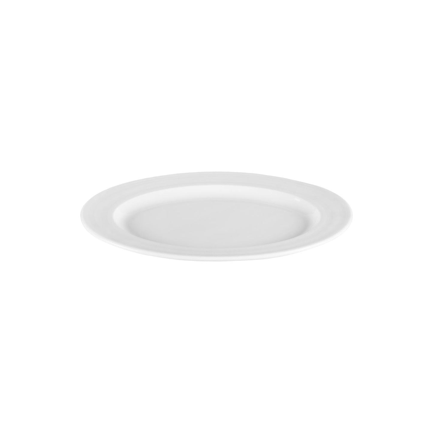 Porcelain Lizbon 11.25" x 8" x h:1" Oval White Porcelain Platter - Case Pack:6