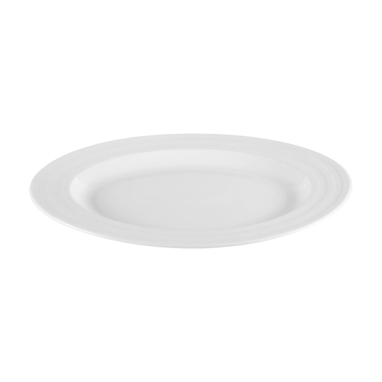 Porcelain Lizbon 15.25" x 10.5" x h:1.5" Oval White Porcelain Platter - Case Pack:6