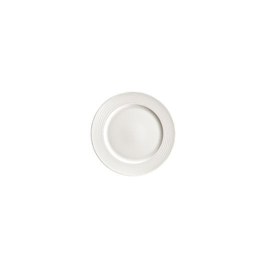 Loop dia.6.75" Round Warm White Vitrified Plate