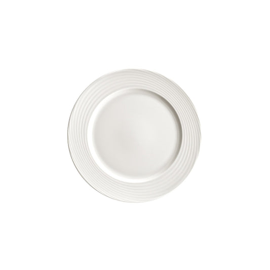 Loop dia.10.5" Round Warm White Vitrified Plate