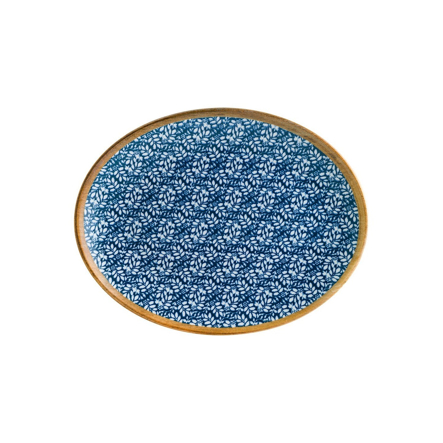 Turgla Vitrified Calif 14.25" x 11" x h:1.25" Oval Decorated Vitrified Platter - Case Pack: 6