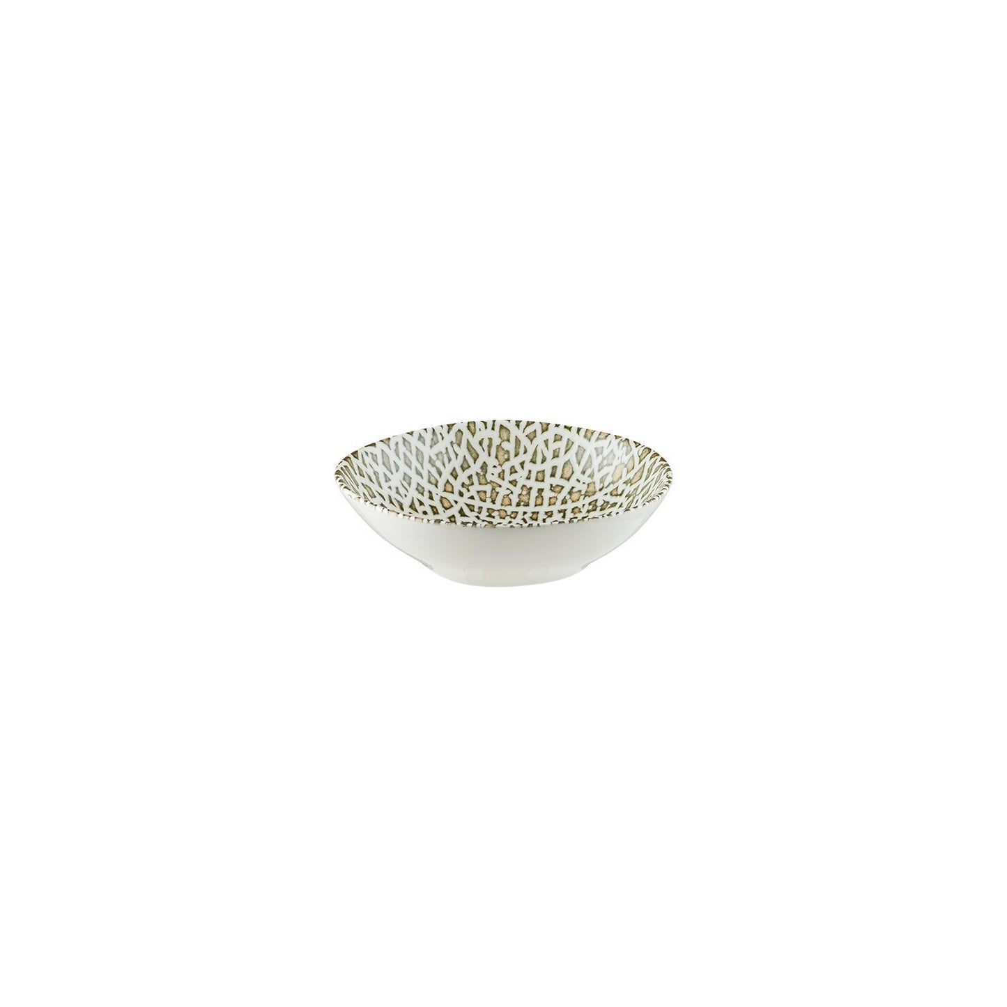 Lapya Wood 7" x 6.5" x h:2" 17 oz. Organic Decorated Vitrified Bowl