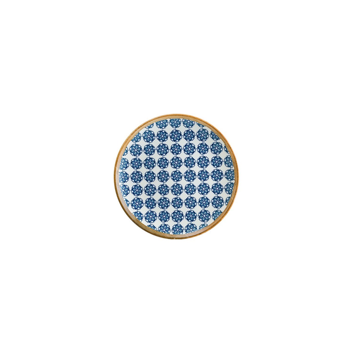 Turgla Vitrified Calif dia.7.5" Round Decorated Vitrified Plate - Case Pack: 12