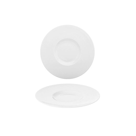 Porcelain Madrid dia.11.25" Round White Porcelain Plate - Case Pack:6