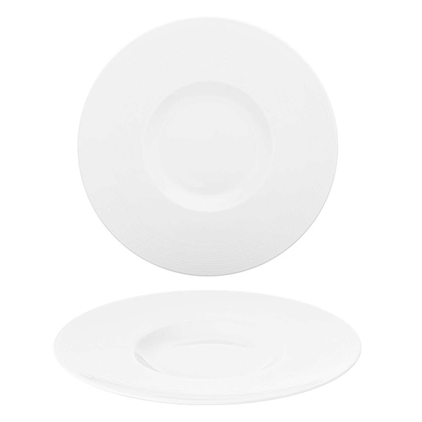 Porcelain Madrid dia.12.25" Round White Porcelain Plate - Case Pack:6