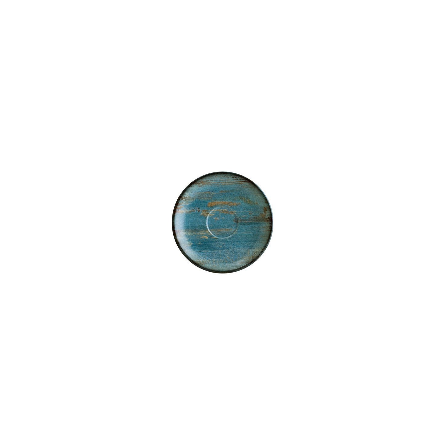 Turgla Vitrified Madera dia.4.75" Round Decorated Vitrified Saucer - Case Pack: 6