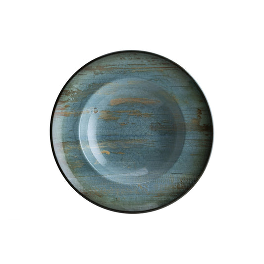 Turgla Vitrified Madera dia.10.75" h:2.25" 16 oz. Round Decorated Vitrified Bowl - Case Pack: 6