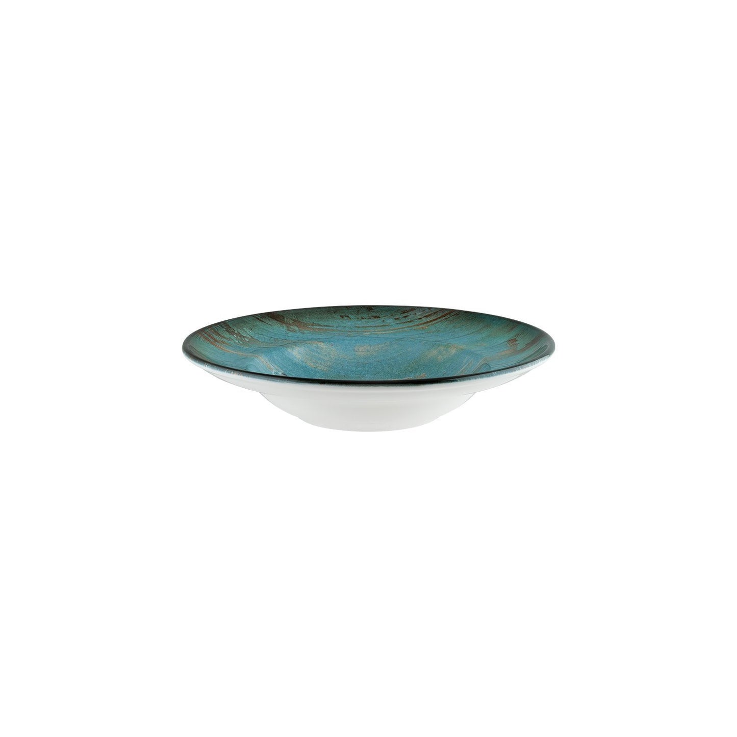 Turgla Vitrified Madera dia.10.75" h:2.25" 16 oz. Round Decorated Vitrified Bowl - Case Pack: 6