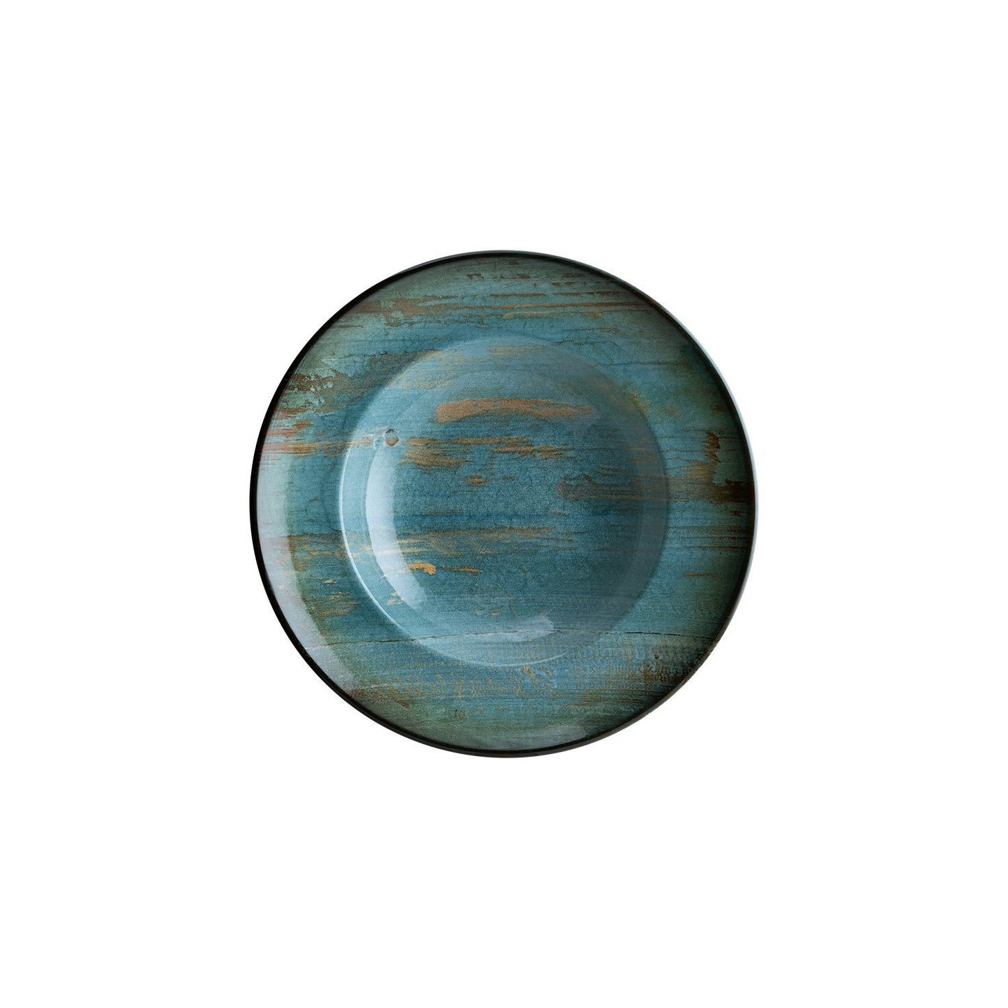 Turgla Vitrified Madera dia.10.75" h:2.25" 16 oz. Round Decorated Vitrified Bowl - Case Pack: 6