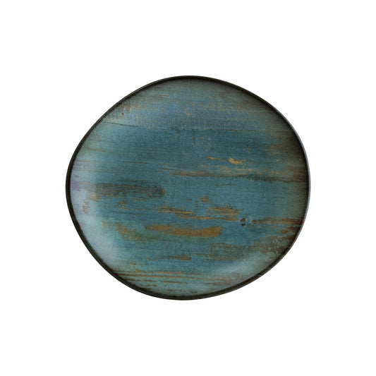 Turgla Vitrified Madera 6" x 5.5" Organic Decorated Vitrified Plate - Case Pack: 12