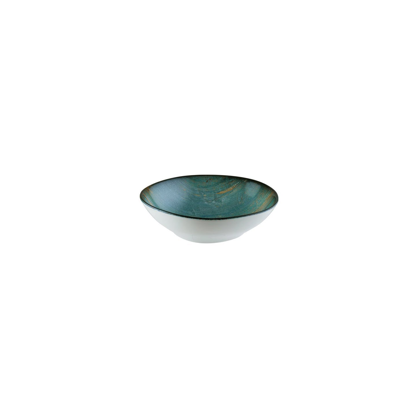 Turgla Vitrified Madera 7" x 6.5" x h:2" 17 oz. Organic Decorated Vitrified Bowl - Case Pack: 12