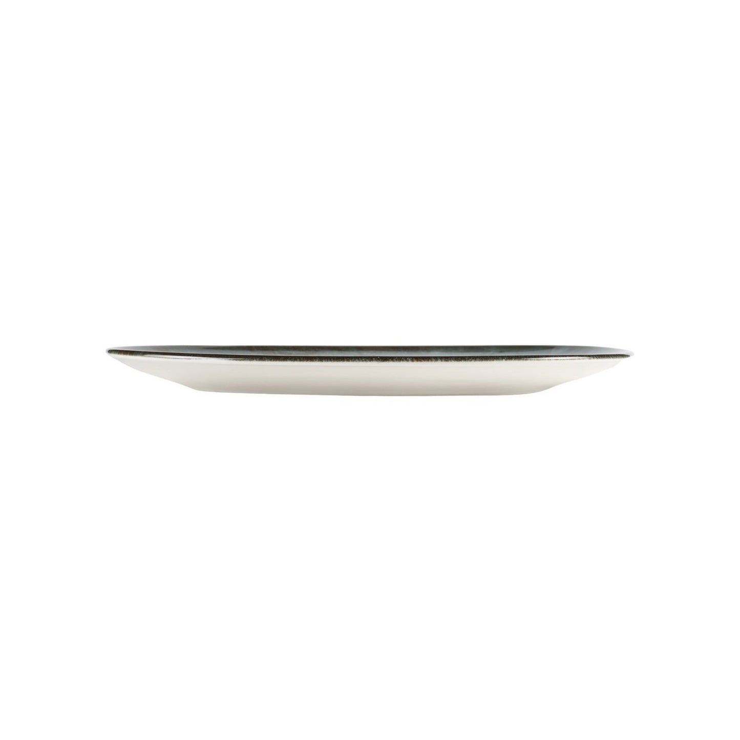 Turgla Vitrified Madera 13" x 10.75" Organic Decorated Vitrified Plate - Case Pack: 6