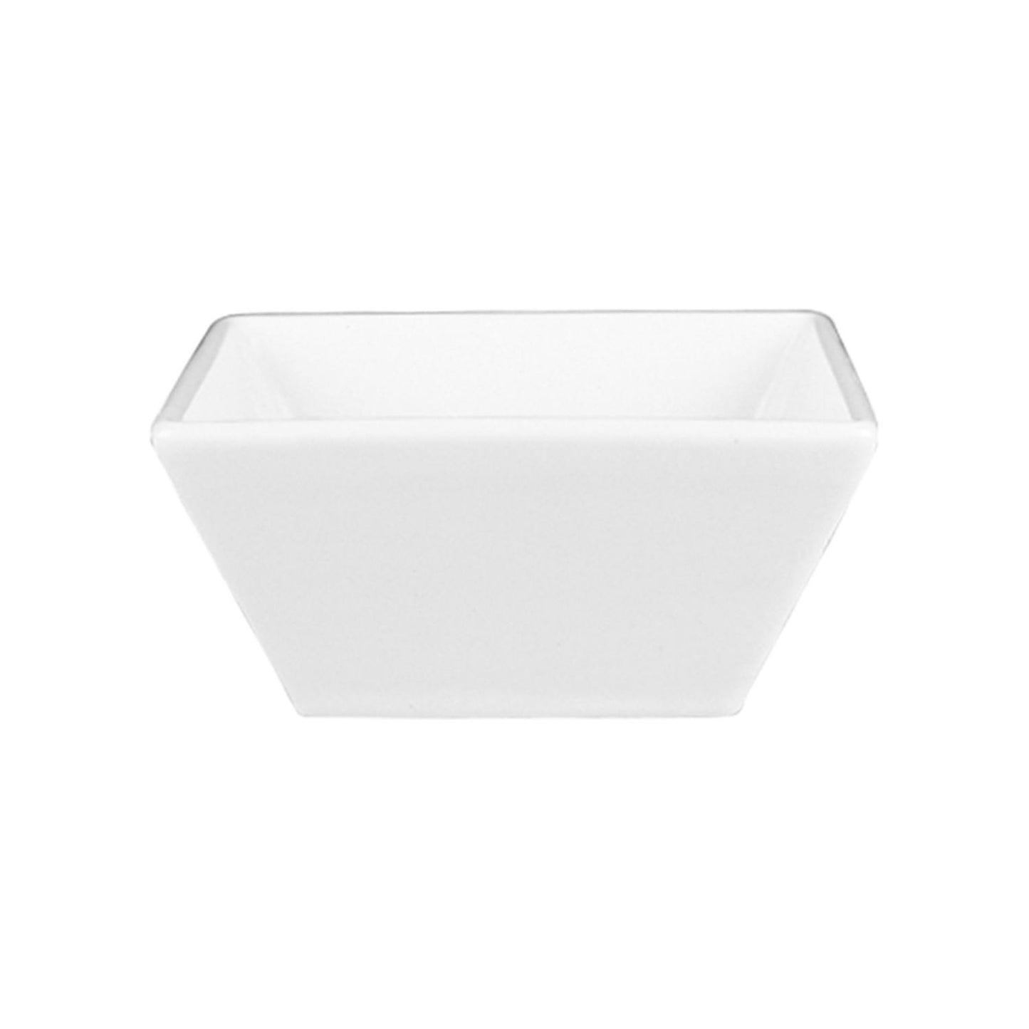 Porcelain Merid 4" x 4" x h:2" 7 oz. Square White Porcelain Bowl - Case Pack:12