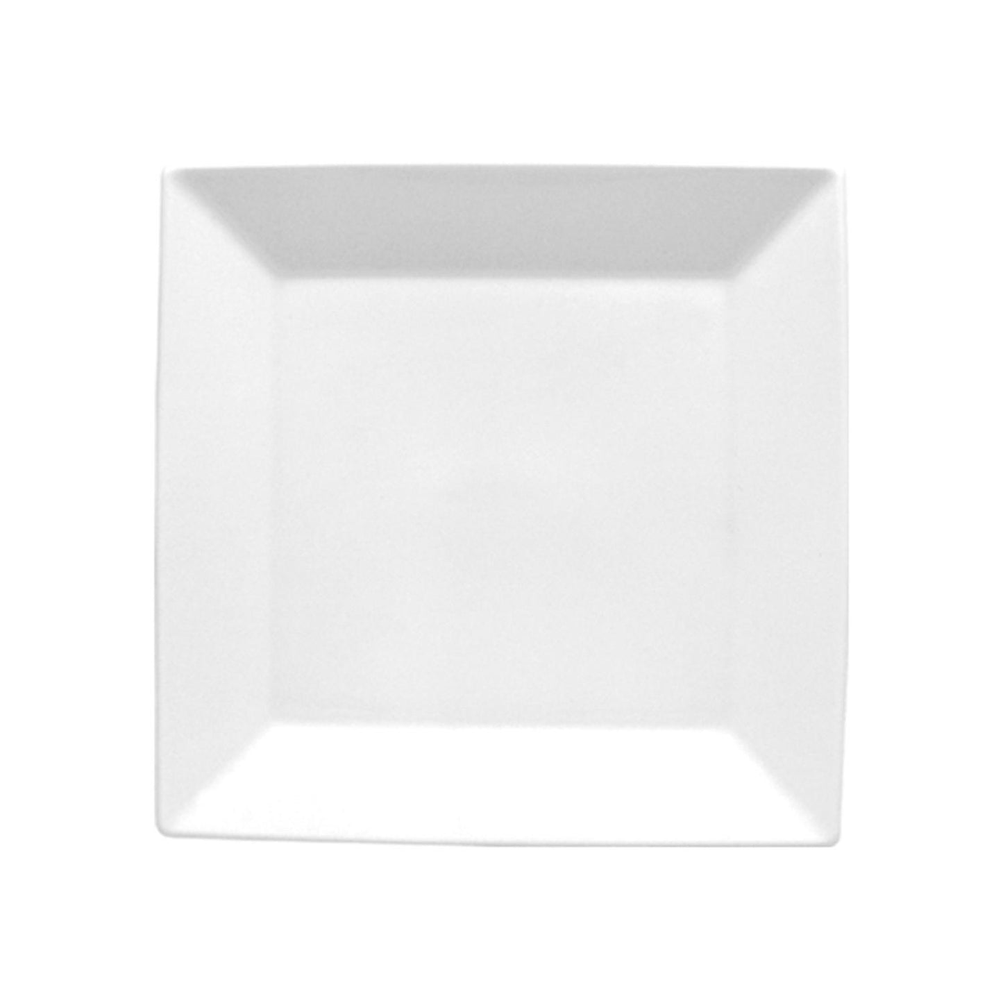 Porcelain Merid 8.25" x 8.25" Square White Porcelain Plate - Case Pack:12