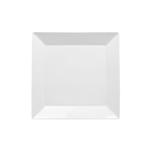 Porcelain Merid 9.5" x 9.5" Square White Porcelain Plate - Case Pack:6