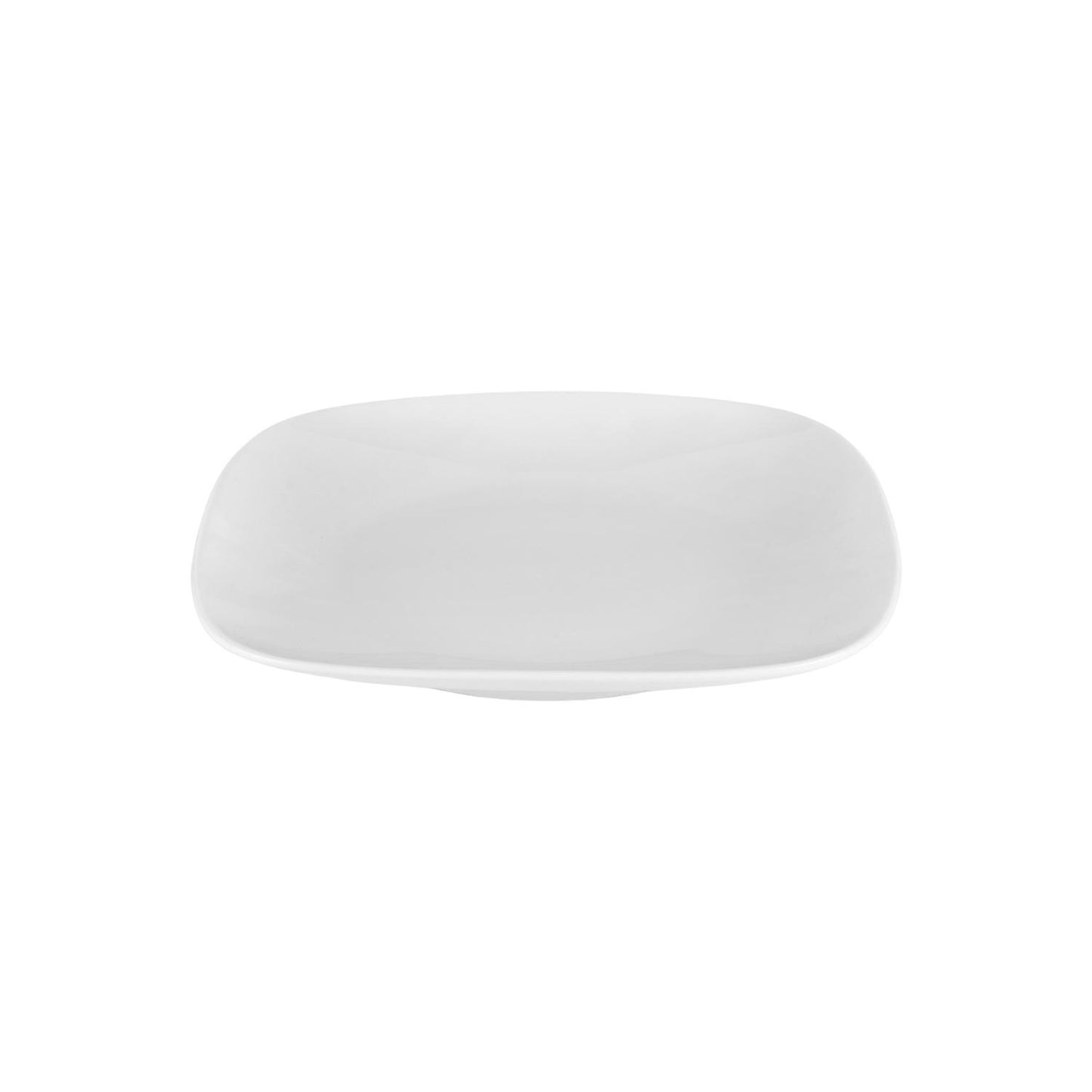 Porcelain Mimoza 10" x 10" Square White Porcelain Plate - Case Pack:12