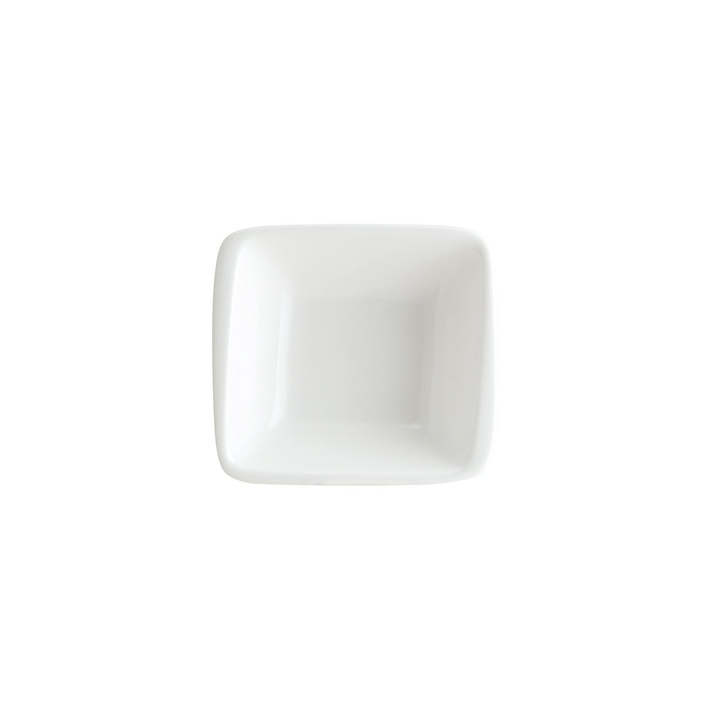 Turgla Vitrified Moove 3.5" x 3.5" x h:1.25" 1 oz. Square Warm White Vitrified Ramekin - Case Pack: 24