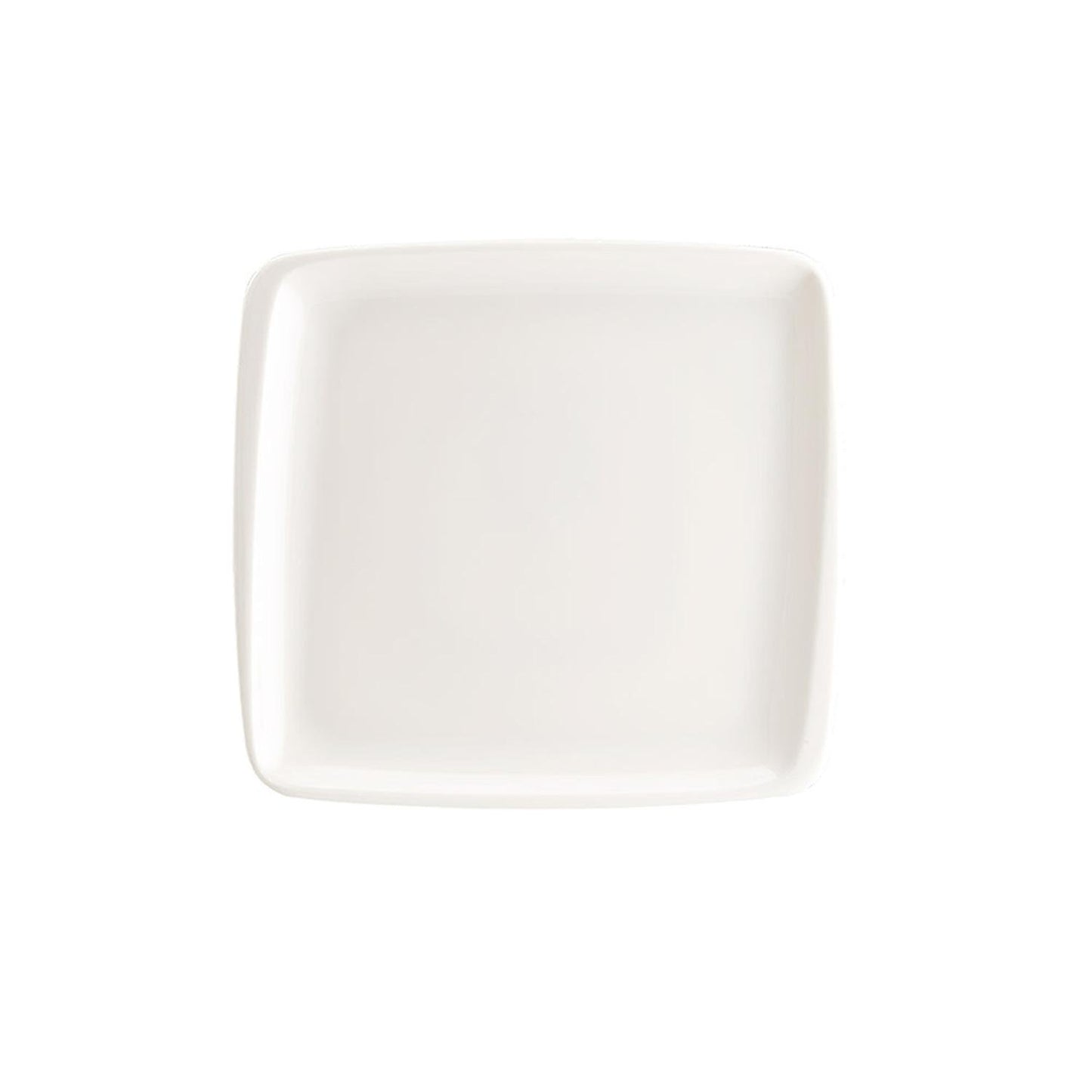 Turgla Vitrified Moove 6.25" x 5.75" Square Warm White Vitrified Plate - Case Pack: 12