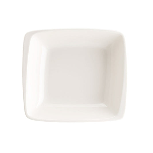 Porcelain Moove 7.5" x 6.5" x h:2" 20 oz. Square Warm White Porcelain Bowl - Case Pack: 12