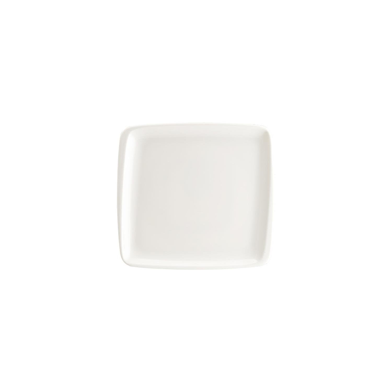 Moove 8.5" x 8" Square Warm White Vitrified Plate