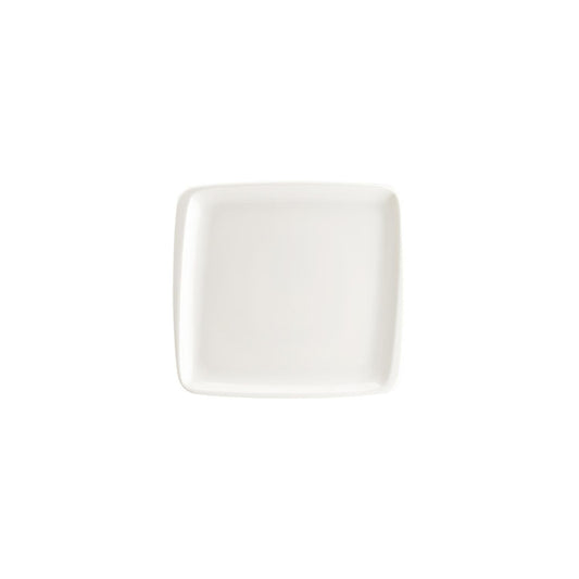Moove 8.5" x 8" Square Warm White Vitrified Plate