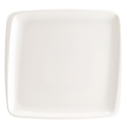 Moove 12.75" x 12" x h:0.75" Square Warm White Vitrified Platter