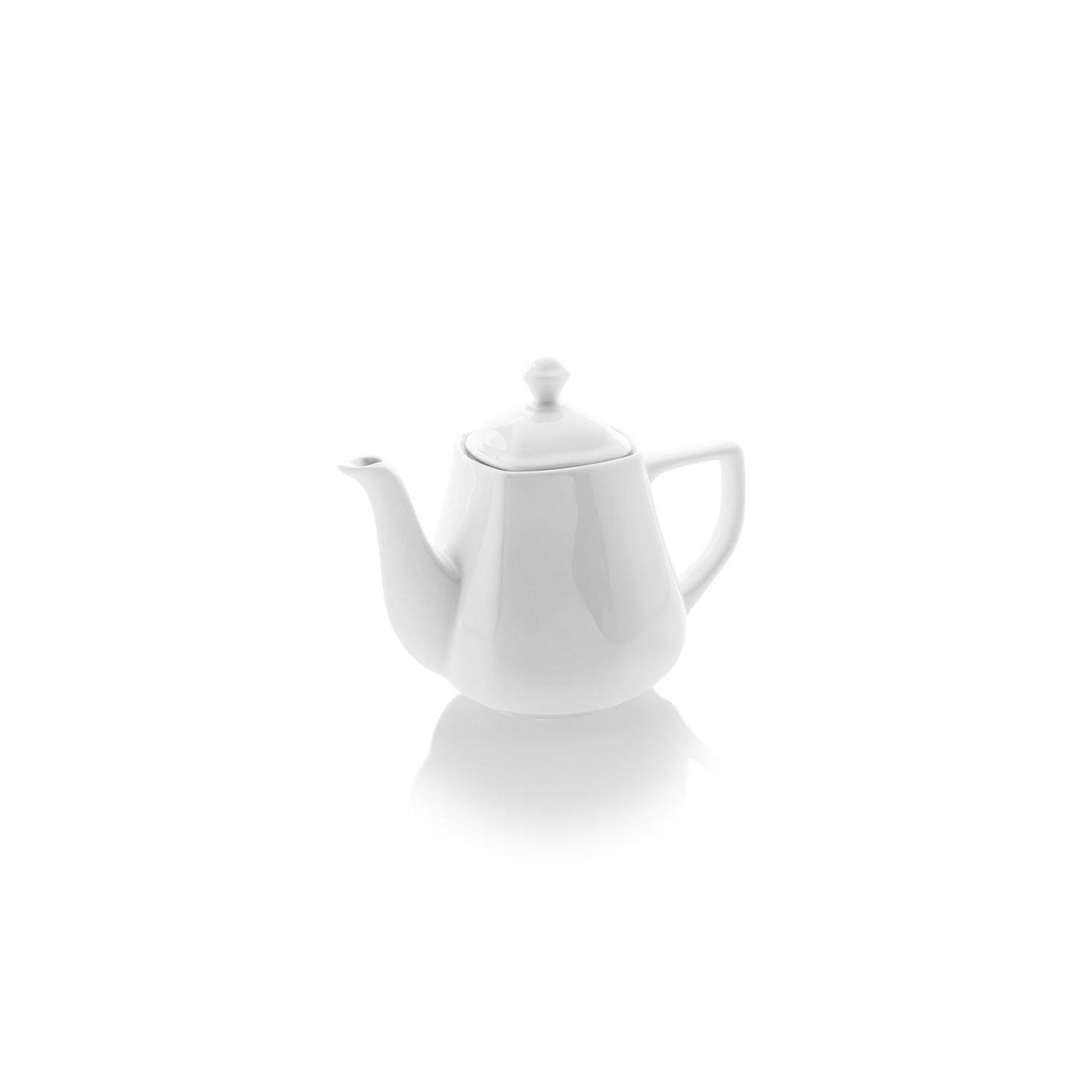 Porcelain Mimoza dia.4" h:4" 10 oz. Round White Porcelain Coffee/Tea Pot - Case Pack:6