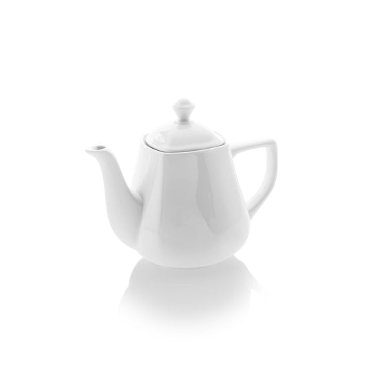 Porcelain Mimoza dia.5.5" h:5.25" 25 oz. Round White Porcelain Coffee/Tea Pot - Case Pack:6