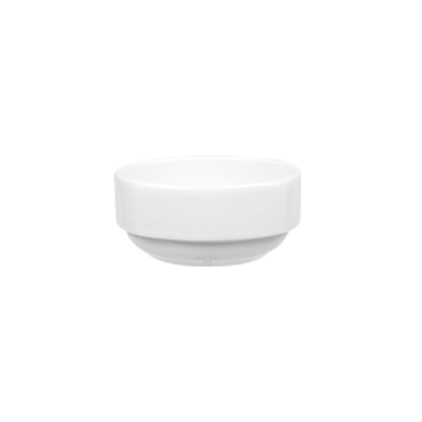 Porcelain Mimoza dia.2.25" h:1" 1 oz. Round White Porcelain Bowl - Case Pack:24