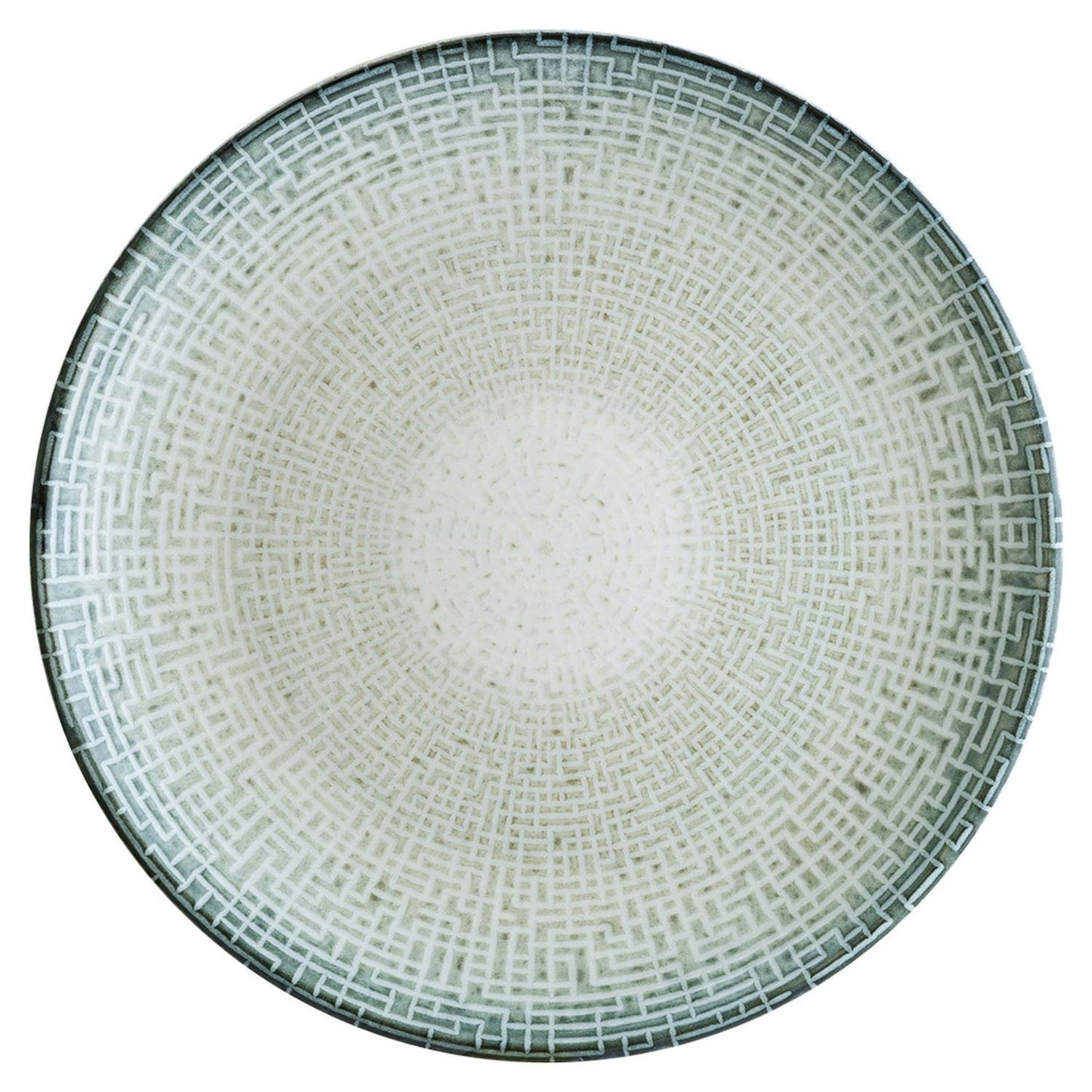 Maze dia.12" Round Decorated Vitrified Plate