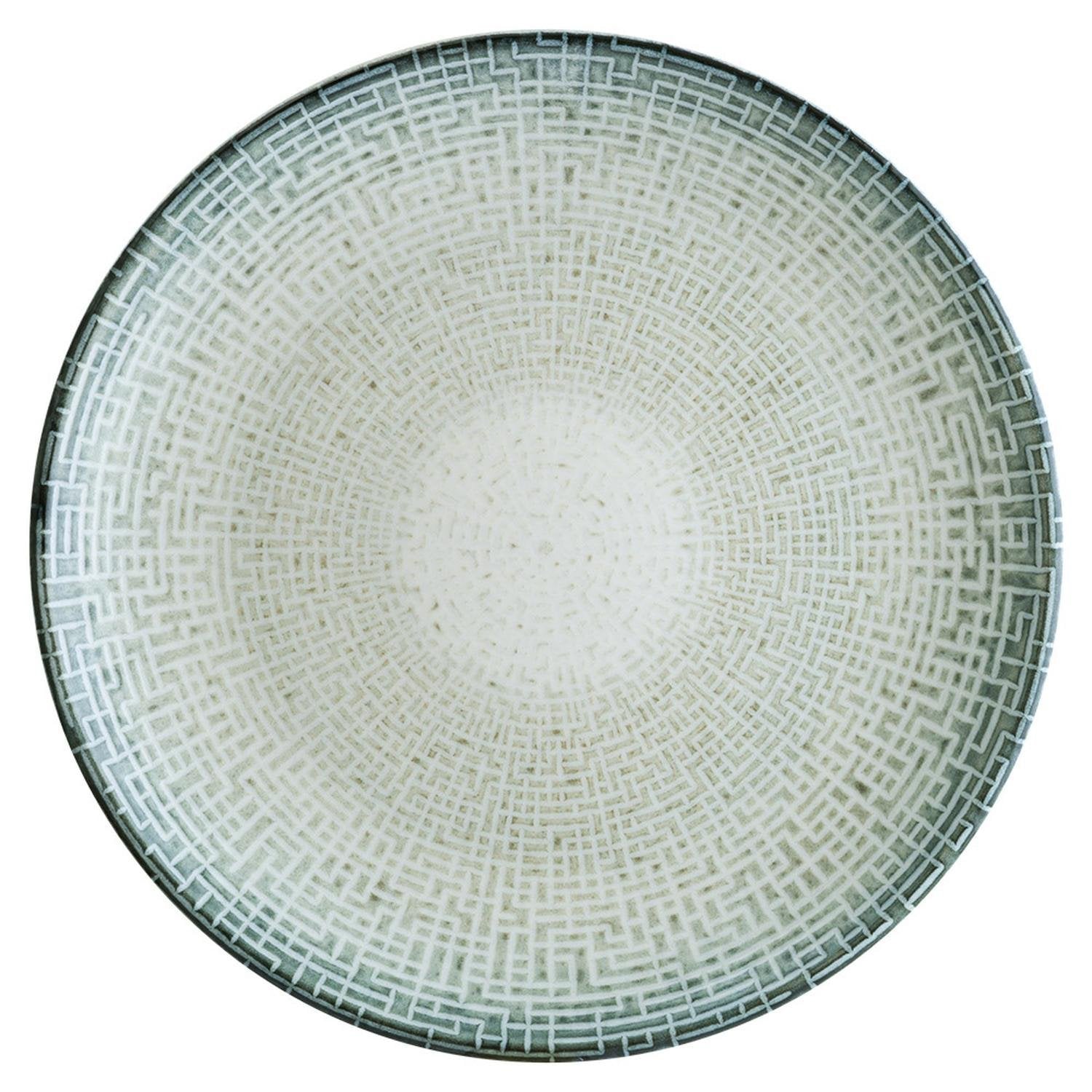 Maze dia.12" Round Decorated Vitrified Plate
