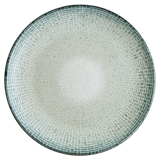 Porcelain Maze dia.12" Round Decorated Porcelain Plate - Case Pack: 6