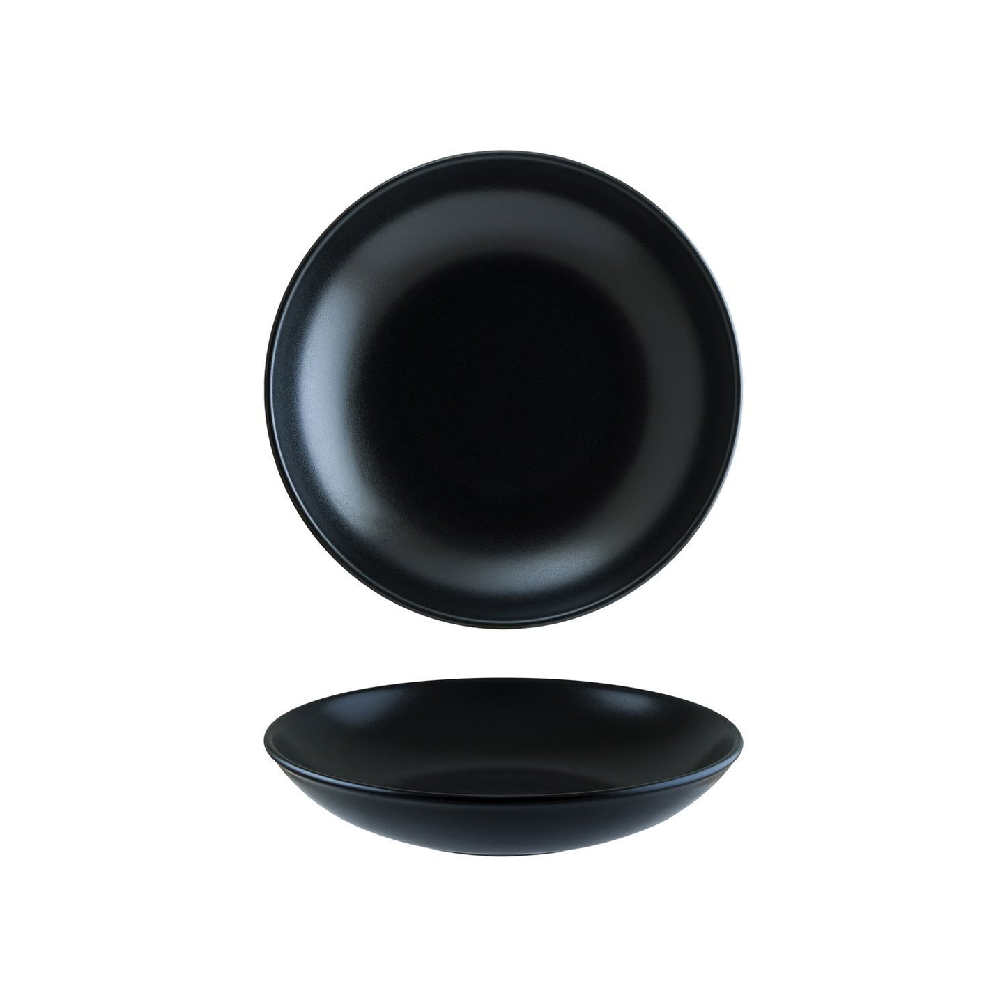 Turgla Vitrified Notte dia.10" h:2" 44 oz. Round Black Vitrified Bowl - Case Pack: 6